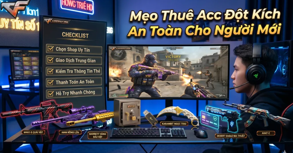 Mẹo Thu&ecirc; Acc Đột K&iacute;ch An To&agrave;n Cho Người Mới